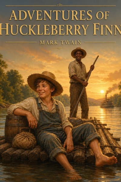Adventures of Huckleberry Finn by Mark Twain — book cover